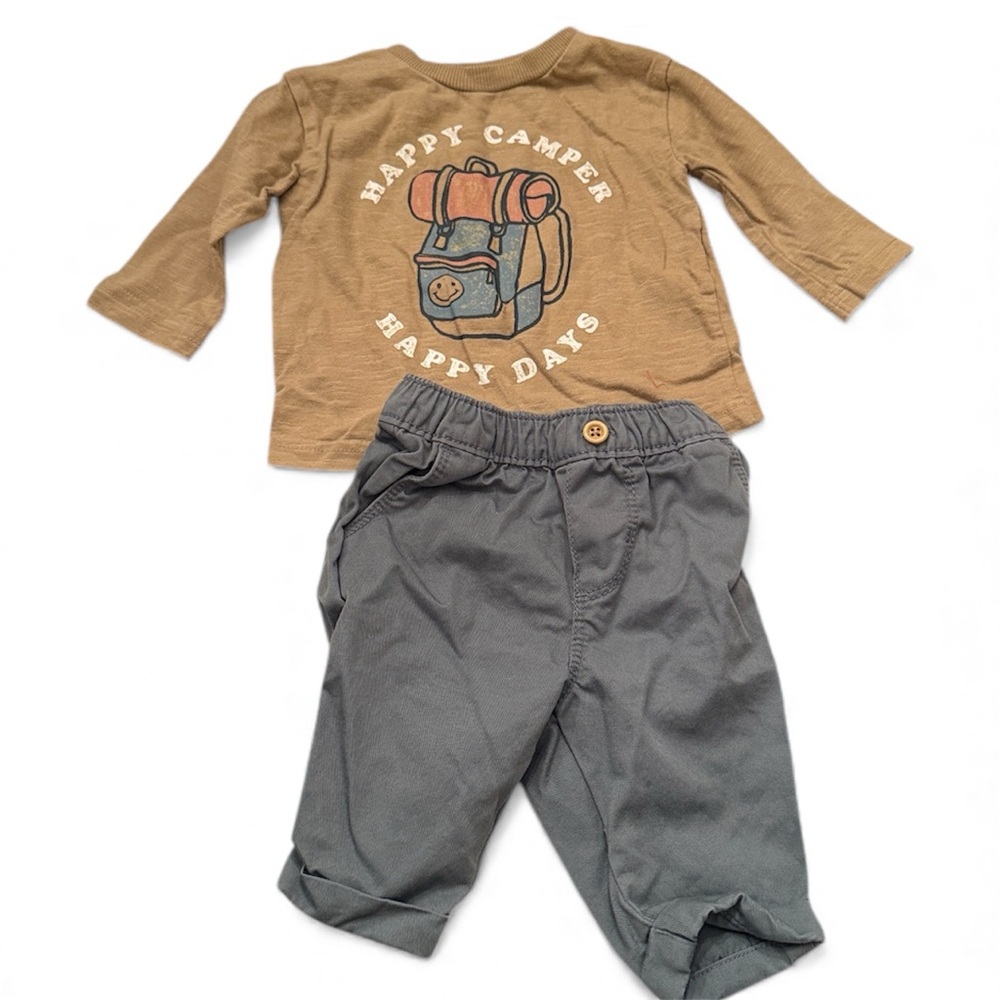 Little Planet Organic Happy Camper Shirt and Pants Set